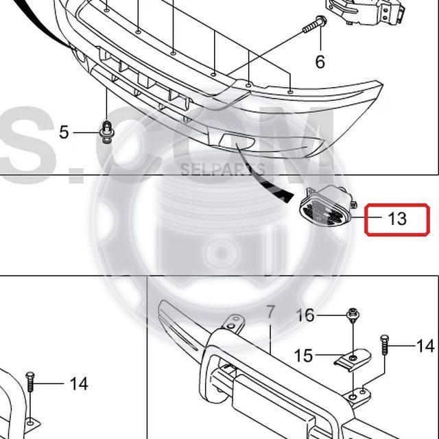 Genuine Front Fog Lamp LH 8320106100 Ssangyong KORANDO All
