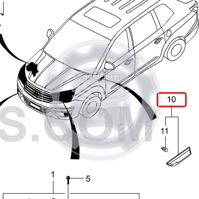Genuine Side Repeater Lamp-LH for Ssangyong STAVIC2/TURISMO #8340121000