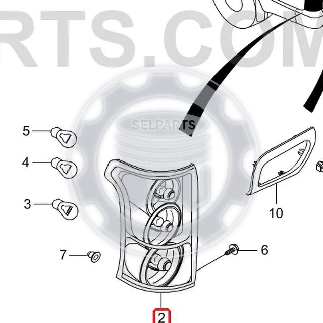 Genuine Rear Combi Lamp-LH for Ssangyong MUSSO SPORTS 8360107001