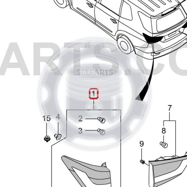 Genuine Rear Combi QTR Lamp-LH for Ssangyong STAVIC2/TURISMO 8360121500