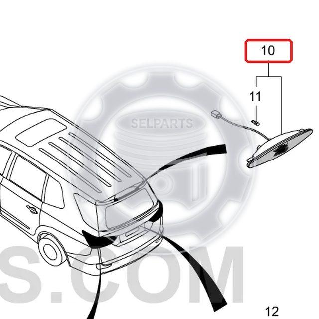 Genuine High Mounted Stop Lamp for Ssangyong STAVIC/TURISMO #8382009050