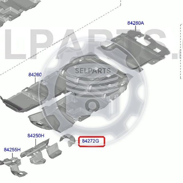 Genuine PAD-INTERMEDIATE FLOOR,CTR for Hyundai Santa Fe #84272S1300