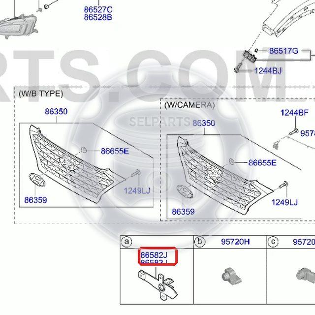Genuine HOLDER-PARKING ASSIST SYSTEM NO.2 for Hyundai Tucson #86582D3600