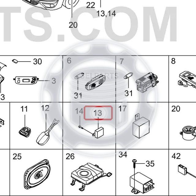 Genuine Folding Mirror Unit Ssangyong RODIUS STAVIC
