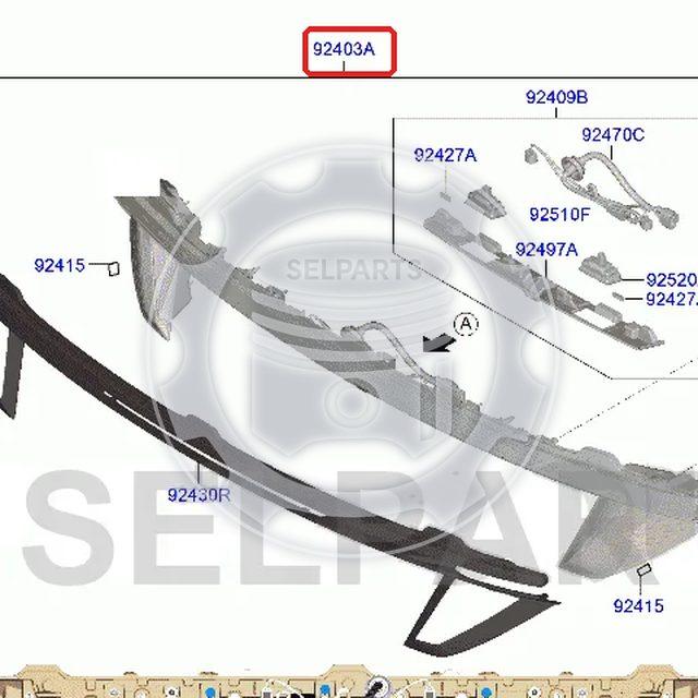 Genuine LAMP ASSY-REAR COMBINATION,CTR for Hyundai TUCSON NX4 92403N9120