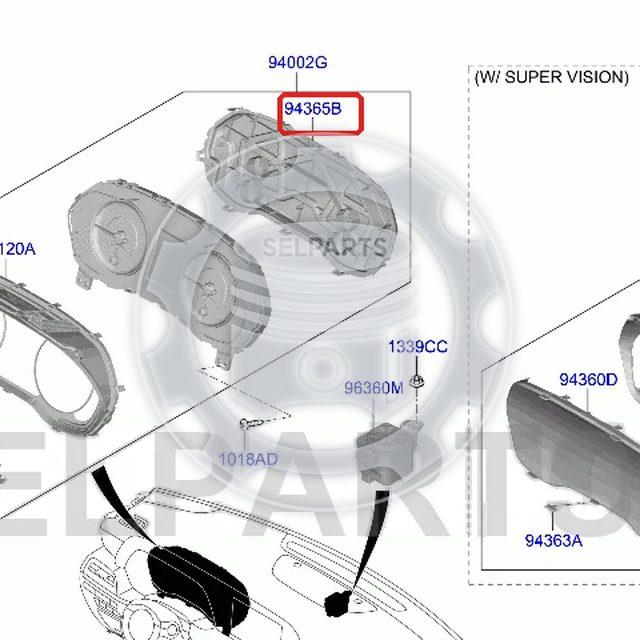 Genuine CASE-REAR for Hyundai Palisade #94365S8100