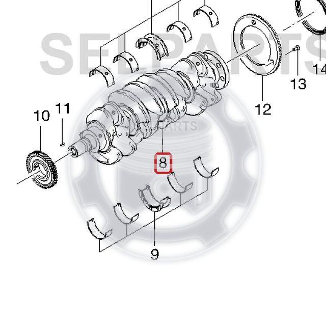 Genuine Crankshaft Assy 96440169 for Chevrolet WINSTORM 2.0Diesel