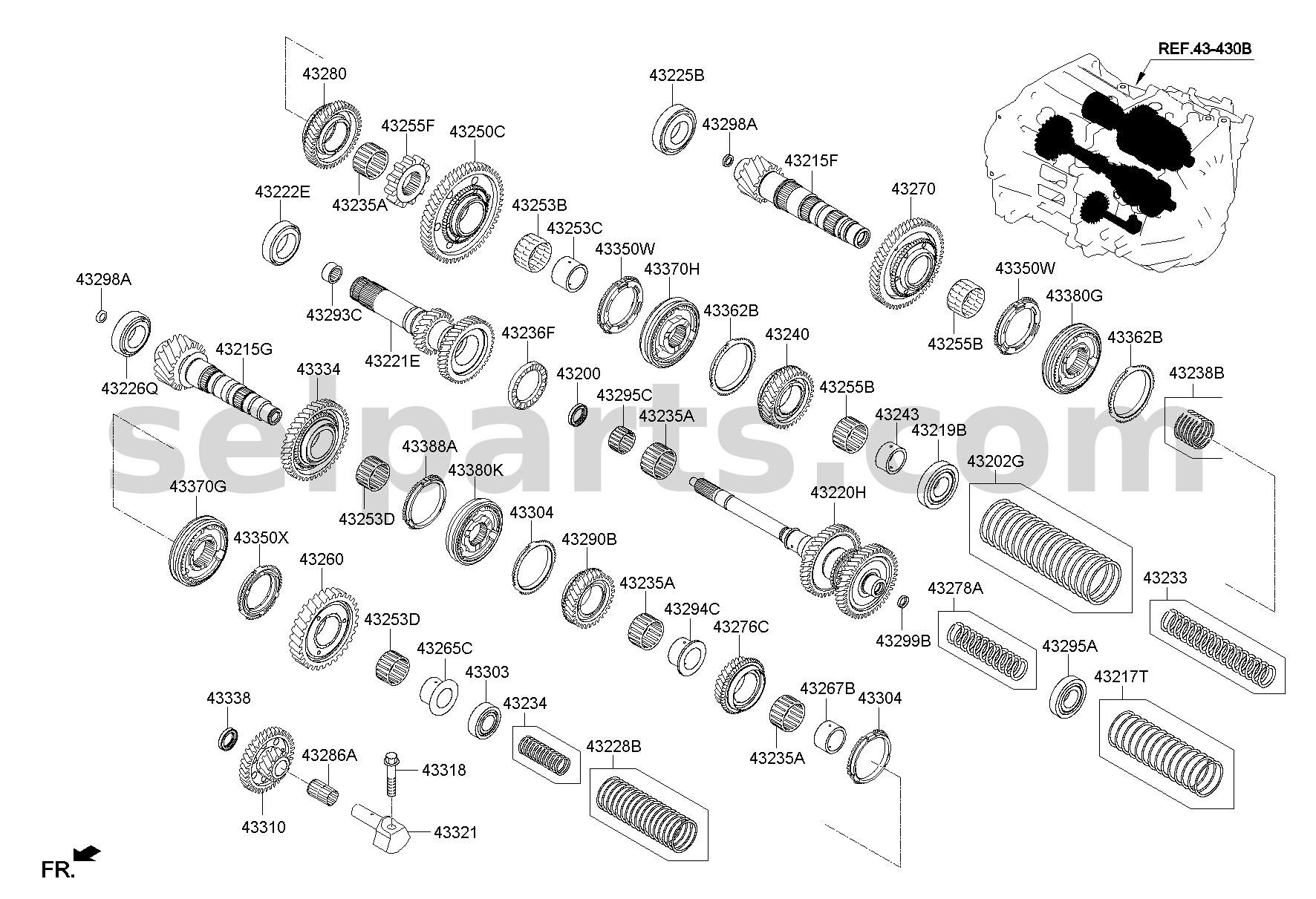 Genuine RING-SYNCHRONIZER for Hyundai Grand Starex #433044D610