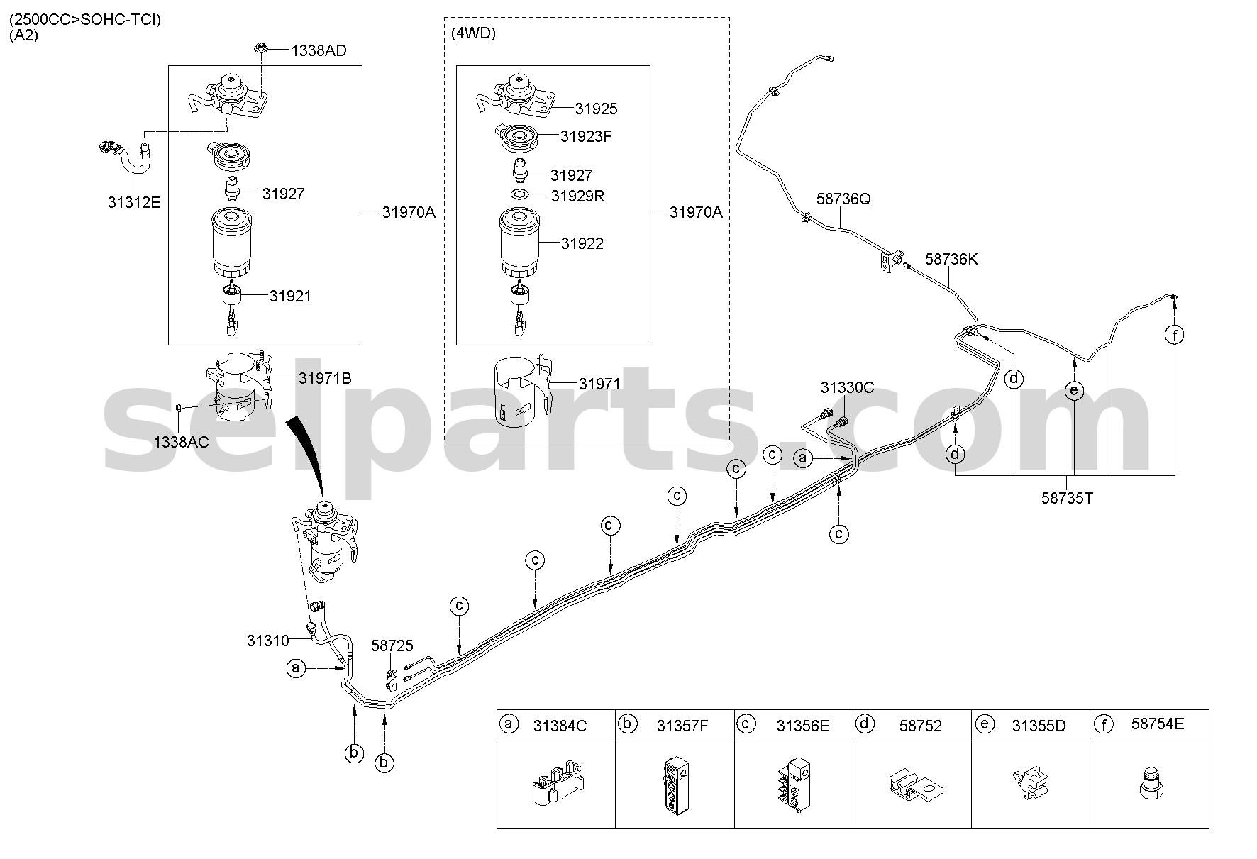Genuine TUBE-HY/UNIT TO RR,RH for Hyundai Grand Starex #587364H360
