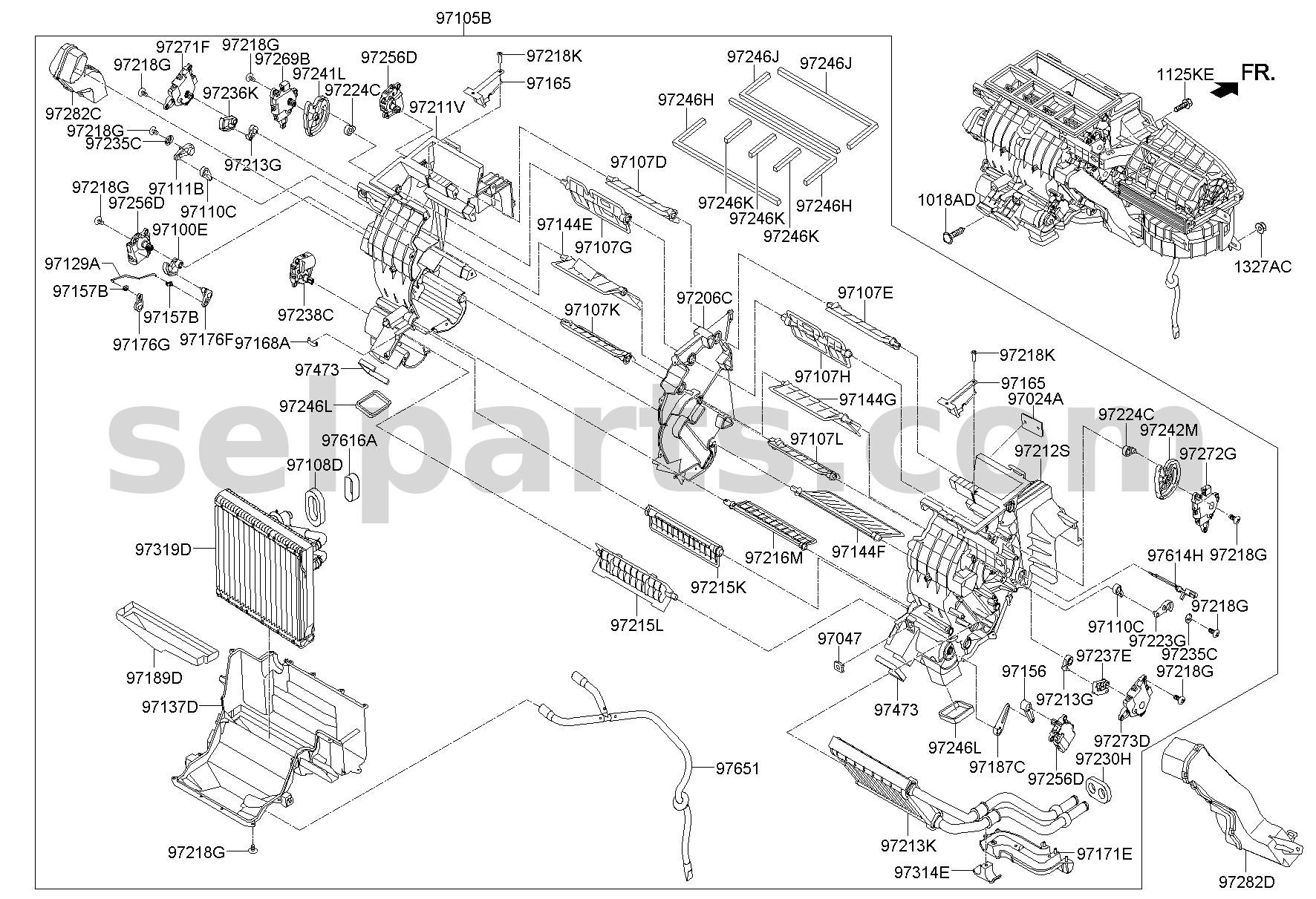 Genuine DOOR ASSY-TEMPERATURE for Hyundai Sonata #97145C1010