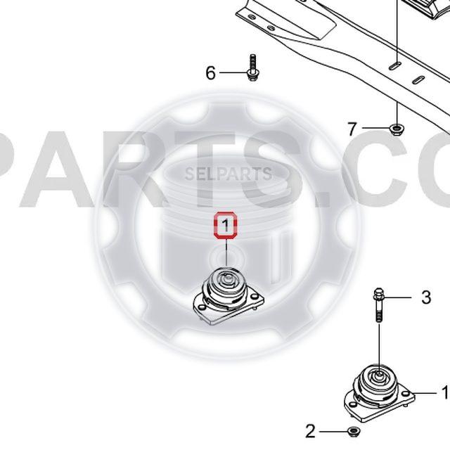 Engine Mounting Front Insulator Pair for Ssangyong KORANDO SPORTS +D20DT