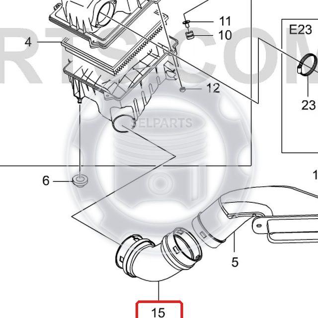 Genuine DUCT-SNORKEL TO AIR CLEANER & ETC FOR SSANGYONG-ED