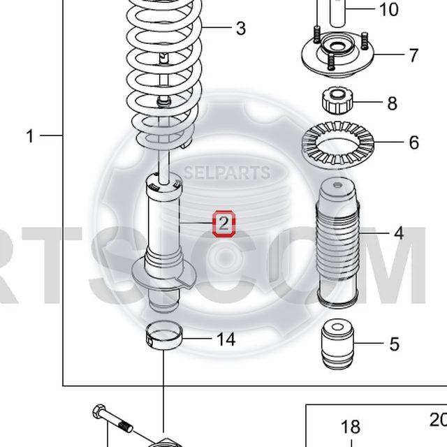 Genuine Front Shock Absorber Pair Ssangyong REXTON,KORANDO SPORTS