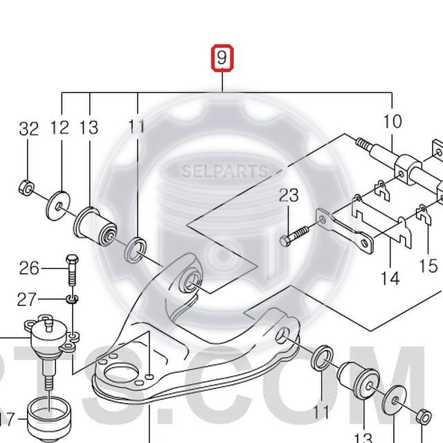 Genuine Front Suspension Upper Arm+End for Ssangyong MUSSO/SPORTS,KORANDO