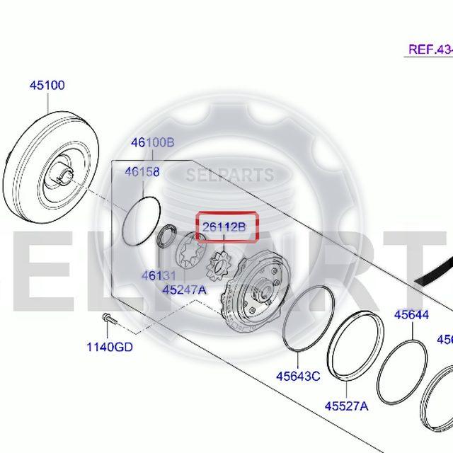 Genuine GEAR-OIL PUMP DRIVE for Hyundai Sonata #461522F000