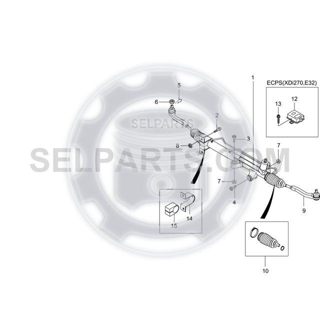 Remanufactured Power Steering Gear Linkage Ssangyong REXTON 01~05