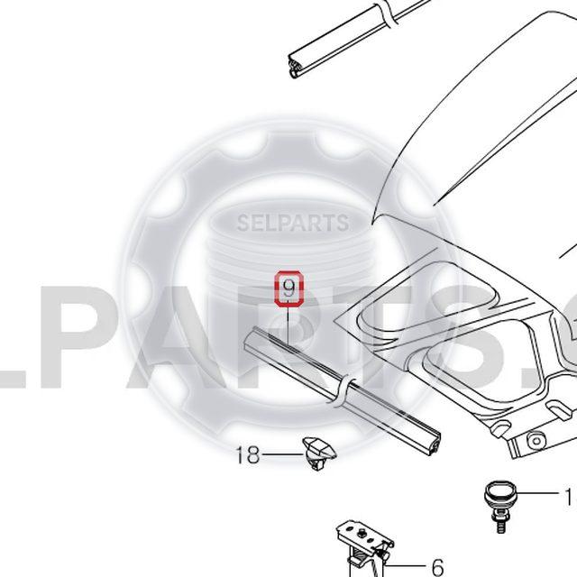 Genuine STRIP ASSY- HOOD FRT SUB SEAL 7117406000 for Ssangyong KORANDO