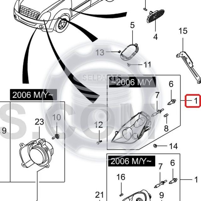 Head Lamp-RH for Ssangyong REXTON 8310208B24