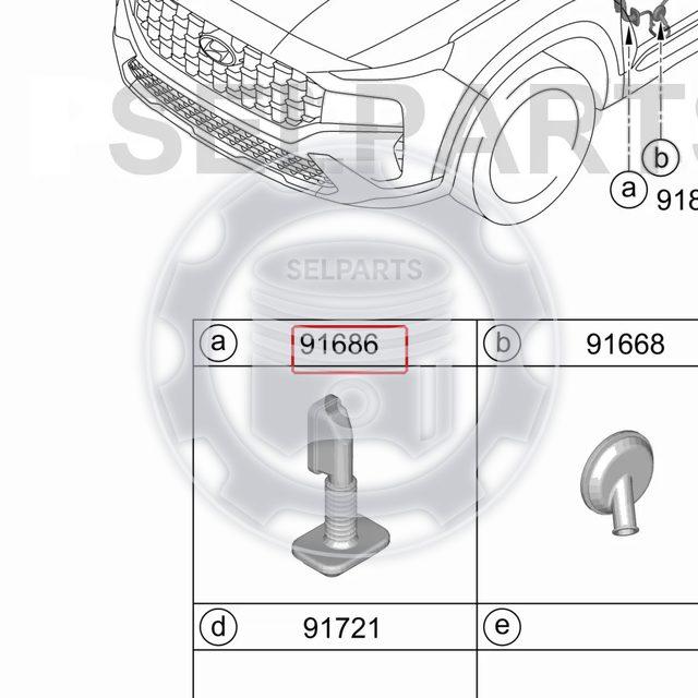 Genuine GROMMET for Hyundai Palisade #91981S1010